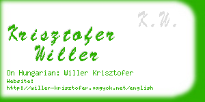 krisztofer willer business card